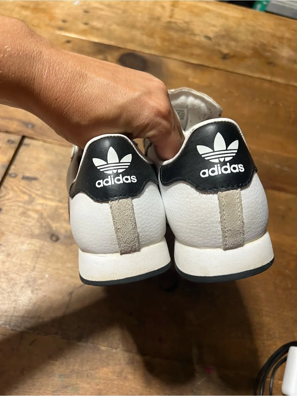 adidas Samoa White Black Sneakers size 5.5